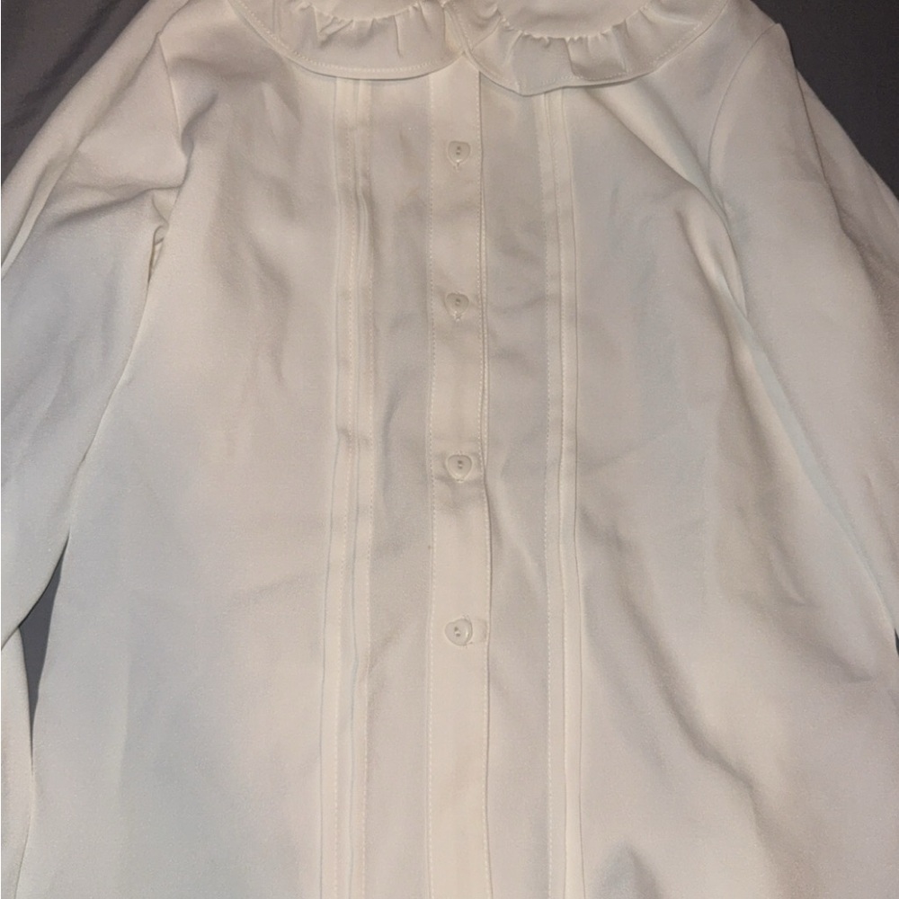 Elegant White Button-Up Blouse
